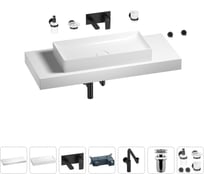 Комплект мебели для ванной комнаты Wellsee Genuine Tree с раковиной 201017882
