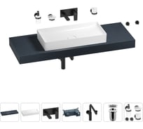 Комплект мебели для ванной комнаты Wellsee Genuine Tree с раковиной 201017942