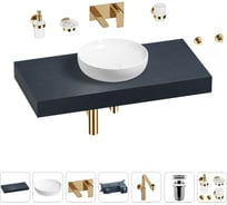 Комплект мебели для ванной комнаты с раковиной Wellsee Genuine Tree 201016263