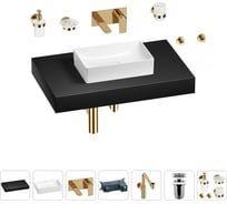 Комплект мебели для ванной комнаты с раковиной Wellsee Genuine Tree 201016913