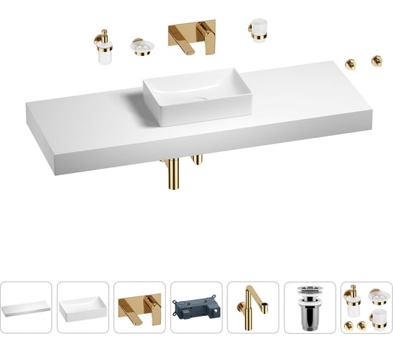 Комплект мебели для ванной комнаты с раковиной Wellsee Genuine Tree 201017168 1