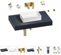 Комплект мебели для ванной комнаты с раковиной Wellsee Genuine Tree 201016853