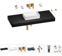 Комплект мебели для ванной комнаты с раковиной Wellsee Genuine Tree 201017093