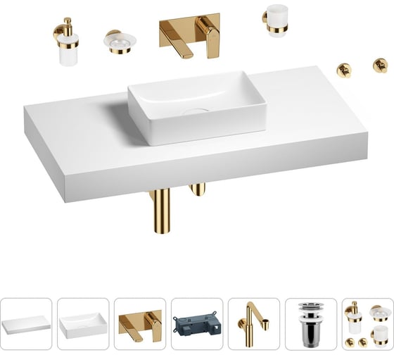 Комплект мебели для ванной комнаты с раковиной Wellsee Genuine Tree 201016988 1