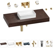 Комплект мебели для ванной комнаты с раковиной Wellsee Genuine Tree 201016973