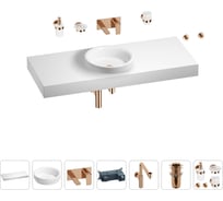 Комплект мебели для ванной комнаты Wellsee Genuine Tree с раковиной 201015964