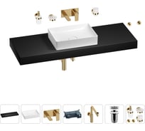 Комплект мебели для ванной комнаты с раковиной Wellsee Genuine Tree 201017663