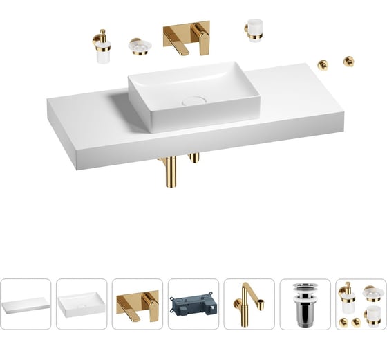 Комплект мебели для ванной комнаты с раковиной Wellsee Genuine Tree 201017523 1