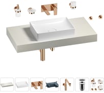 Комплект мебели для ванной комнаты с раковиной Wellsee Genuine Tree 201017324