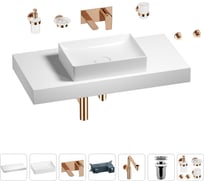 Комплект мебели для ванной комнаты с раковиной Wellsee Genuine Tree 201017404