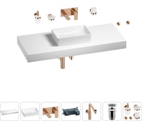 Комплект мебели для ванной комнаты с раковиной Wellsee Genuine Tree 201017079