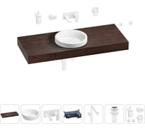 Комплект мебели для ванной комнаты с раковиной Wellsee Genuine Tree 201015945