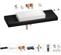 Комплект мебели для ванной комнаты Wellsee Genuine Tree с раковиной 201018024