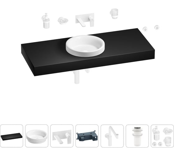 Комплект мебели для ванной комнаты Wellsee Genuine Tree с раковиной 201015985 1