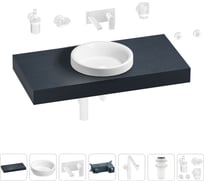 Комплект мебели для ванной комнаты с раковиной Wellsee Genuine Tree 201015785