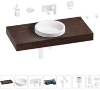 Комплект мебели для ванной комнаты с раковиной Wellsee Genuine Tree 201015825