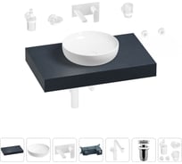 Комплект мебели для ванной комнаты Wellsee Genuine Tree с раковиной 201016145