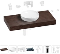 Комплект мебели для ванной комнаты с раковиной Wellsee Genuine Tree 201016305