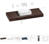 Комплект мебели для ванной комнаты с раковиной Wellsee Genuine Tree 201017065