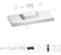 Комплект мебели для ванной комнаты с раковиной Wellsee Genuine Tree 201017080