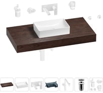 Комплект мебели для ванной комнаты с раковиной Wellsee Genuine Tree 201016975