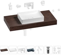 Комплект мебели для ванной комнаты с раковиной Wellsee Genuine Tree 201017385