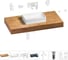 Комплект мебели для ванной комнаты с раковиной Wellsee Genuine Tree 201016960 1