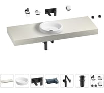 Комплект мебели для ванной комнаты с раковиной Wellsee Genuine Tree 201016002