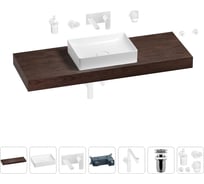 Комплект мебели для ванной комнаты с раковиной Wellsee Genuine Tree 201017625