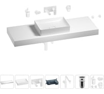 Комплект мебели для ванной комнаты с раковиной Wellsee Genuine Tree 201017645