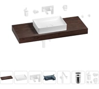 Комплект мебели для ванной комнаты с раковиной Wellsee Genuine Tree 201017505