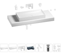 Комплект мебели для ванной комнаты Wellsee Genuine Tree с раковиной 201017885