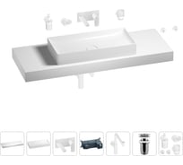 Комплект мебели для ванной комнаты Wellsee Genuine Tree с раковиной 201018005