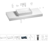 Комплект мебели для ванной комнаты с раковиной Wellsee Genuine Tree 201017525