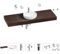 Комплект мебели для ванной комнаты с раковиной Wellsee Genuine Tree 201016806