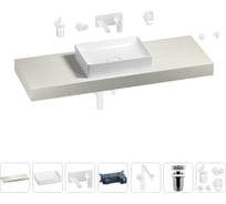 Комплект мебели для ванной комнаты с раковиной Wellsee Genuine Tree 201017565