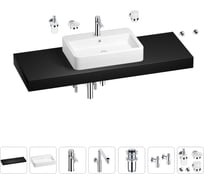 Комплект мебели для ванной комнаты Wellsee Genuine Tree с раковиной 201018266