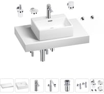 Комплект мебели для ванной комнаты Wellsee Genuine Tree с раковиной 201018316