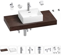 Комплект мебели для ванной комнаты с раковиной Wellsee Genuine Tree 201018366