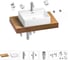Комплект мебели для ванной комнаты Wellsee Genuine Tree с раковиной 201018536 1