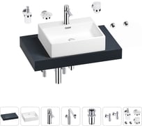 Комплект мебели для ванной комнаты Wellsee Genuine Tree с раковиной 201018526