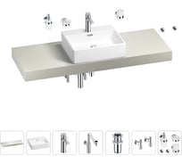 Комплект мебели для ванной комнаты с раковиной Wellsee Genuine Tree 201018696