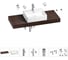 Комплект мебели для ванной комнаты с раковиной Wellsee Genuine Tree 201018666 1