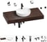 Комплект мебели для ванной комнаты с раковиной Wellsee Genuine Tree 201016687 1