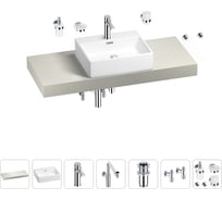 Комплект мебели для ванной комнаты с раковиной Wellsee Genuine Tree 201018636