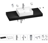 Комплект мебели для ванной комнаты Wellsee Genuine Tree с раковиной 201018686