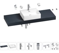 Комплект мебели для ванной комнаты Wellsee Genuine Tree с раковиной 201018706