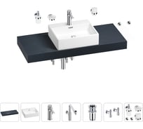 Комплект мебели для ванной комнаты с раковиной Wellsee Genuine Tree 201018646