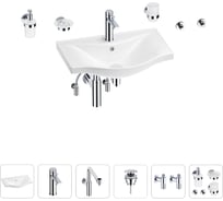 Раковина для ванной Wellsee Bisou в наборе 9 в 1 201007246