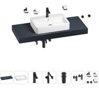 Комплект мебели для ванной комнаты с раковиной Wellsee Genuine Tree 201018167